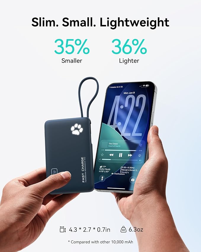 INIU Portable Charger, Slim 10000mAh Power Bank - Image 3