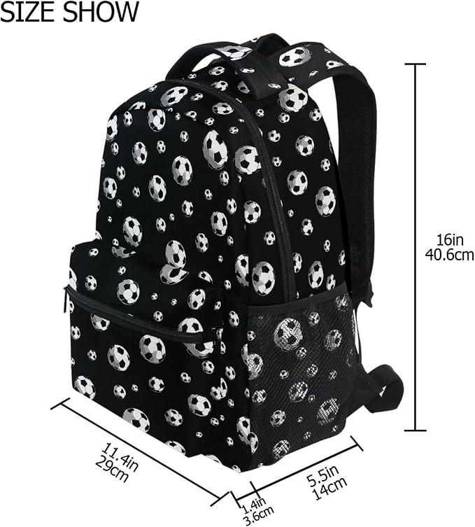 Wamika Football Ice Fire Boy Backpack Soccer Ball Sports School Backpack Kids - Image 2