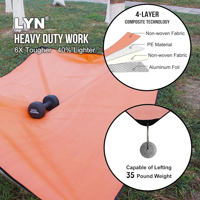 LYN Heavy Duty Emergency Blanket Survival Gear Waterproof Insulated Blanket - Image 3