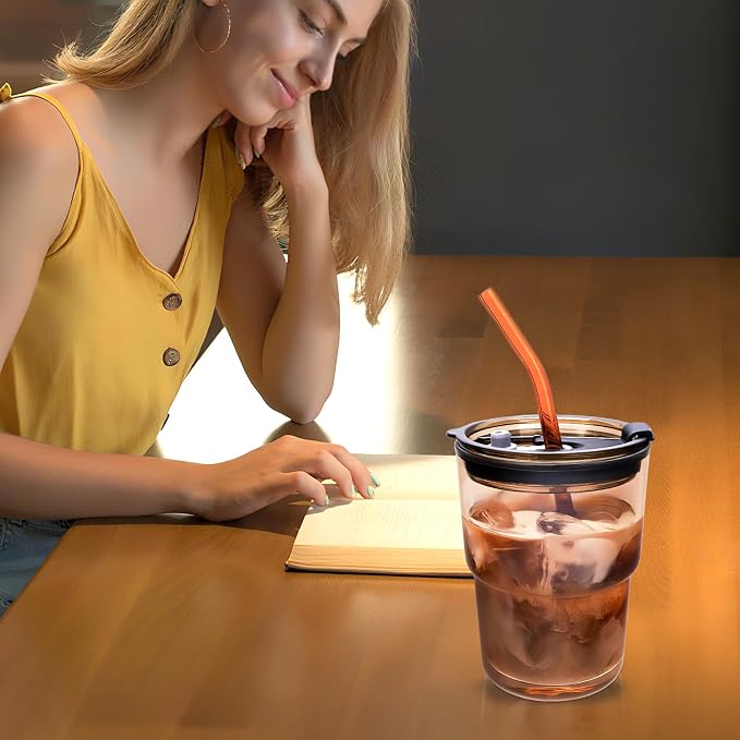 Iced Coffee Cup, 15 oz Glass Cups - Image 3