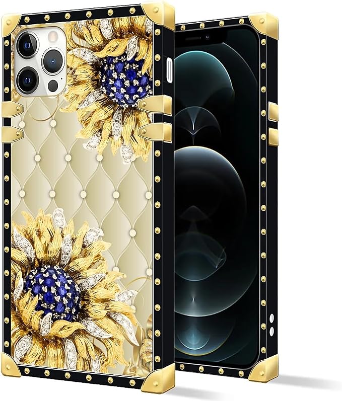 Compatible with iPhone 11 Pro Max Case, Sunflower Diamonds Leather Luxury - Image 2