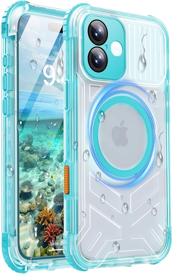 for iPhone 16 Plus Waterproof Case by Haireca