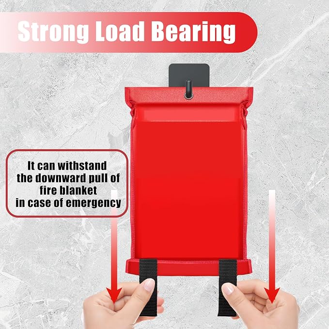 Emergency Fire Blanket Wall Hooks，Waterproof Stainless Steel Adhesive Hooks - Image 4
