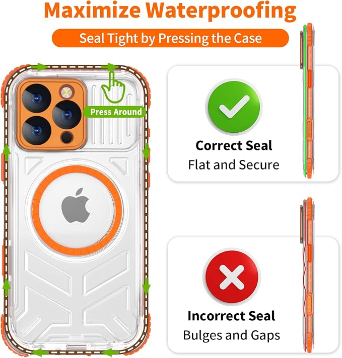 for iPhone 16 Pro Waterproof Case Compatible - Image 7