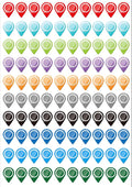 3/8 x 1/2 inch 100 PCS Map Location Position Stickers Waterproof Removable by Poskornwel