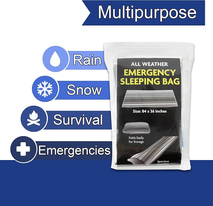 Mylar Emergency Thermal Blanket Sleeping Bag - Image 6