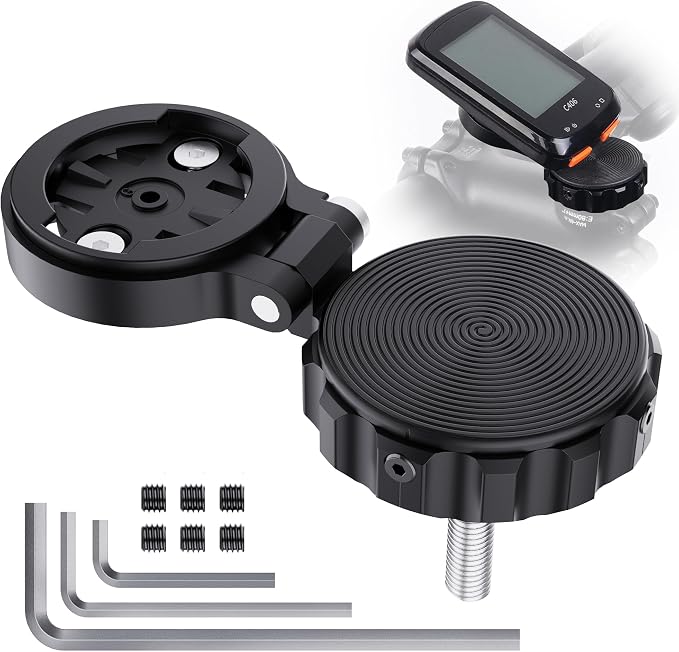 DDJ AirTag Bike Computer Mount, Hidden Stem Cap AirTag Holder Compatible by DDJ