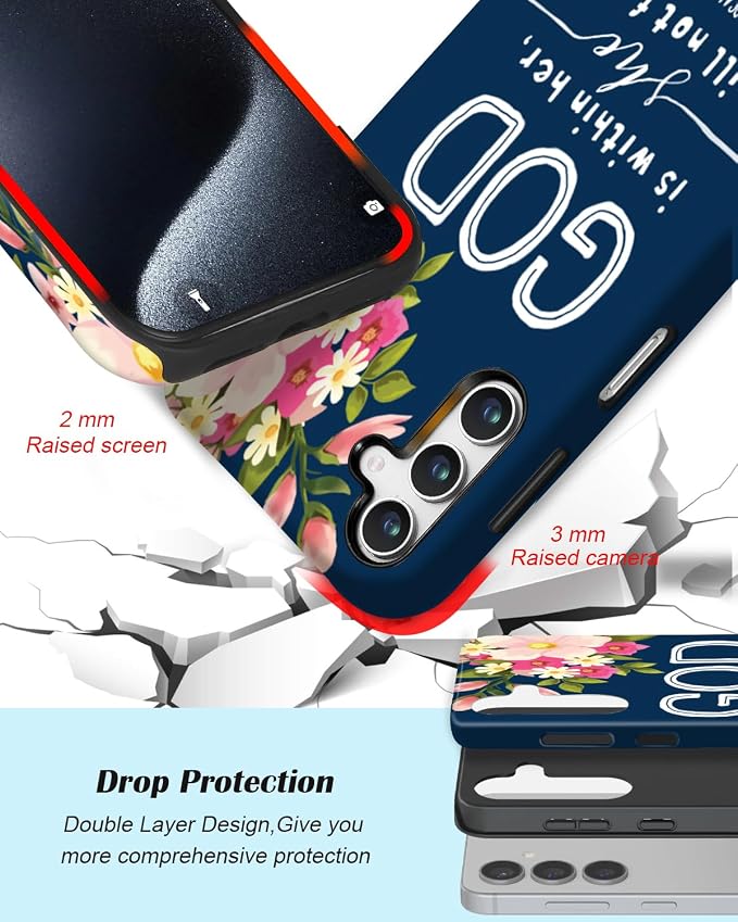 Compatible for Samsung Galaxy S25 FE 5G Case, Dual Layer Heavy Duty 2 in 1 - Image 2