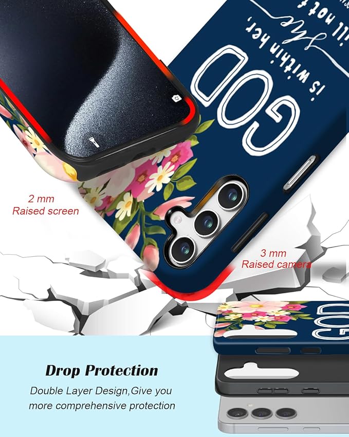 Compatible for Samsung Galaxy A37 5G Case, Dual Layer Heavy Duty 2 in 1 - Image 3
