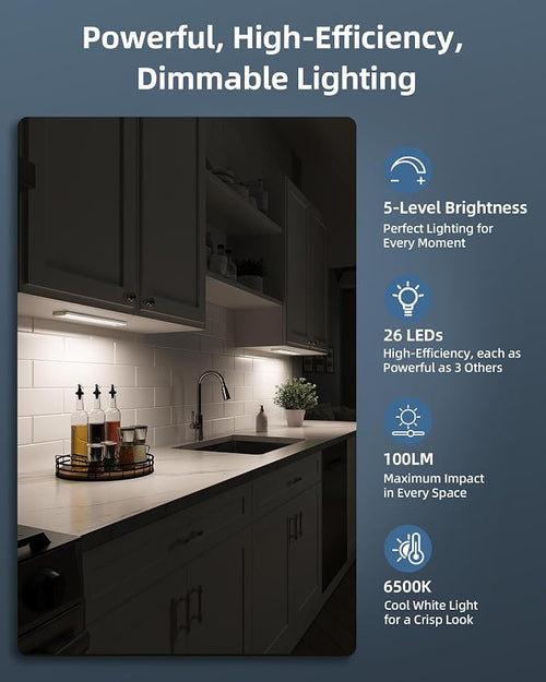 10inch Under Cabinet Lights, Motion Sensor Light Indoor, Wireless Closet Lights - Image 2
