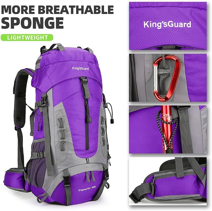 King'sGuard 60L Hiking Backpack - Image 3