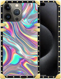 Compatible with iPhone 16 Pro Max Case, Holographic Abstract Iridescent by Unknown