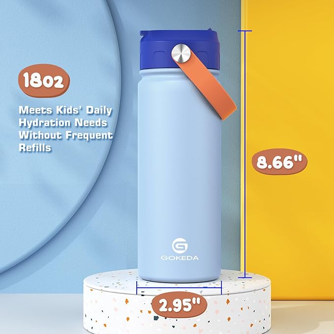 18oz Kids Water Bottle, Insulated Water Bottles - Image 7