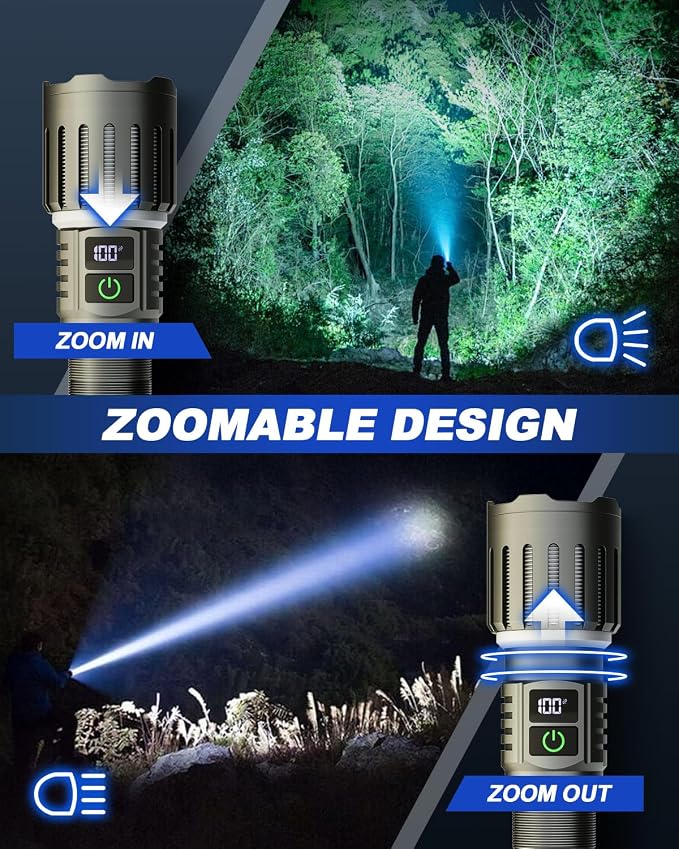 Victoper Rechargeable Flashlight, Titanium 5 Modes Zoomable Flash Light - Image 5