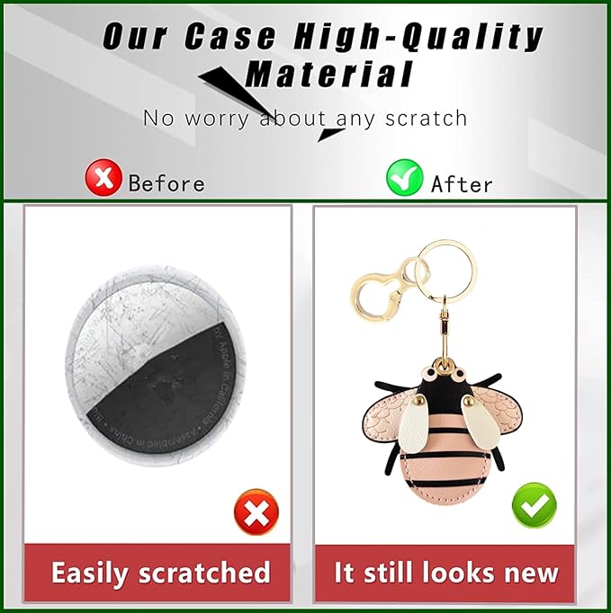 BORKUANA Leather Keychain Holder Case Compatible - Image 3