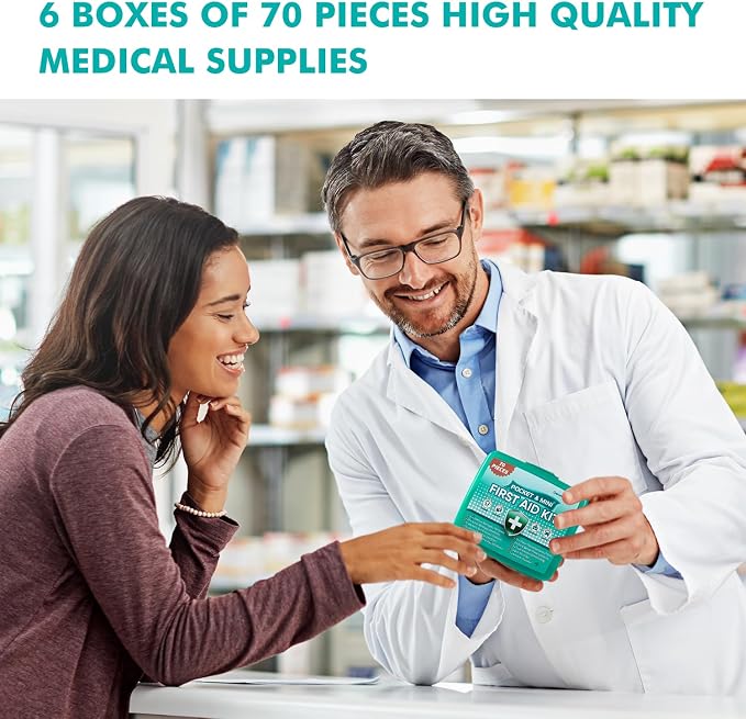 General Medi 420 Piece First Aid Kit, 6 Individual Boxes of 70 Items Each - Image 7