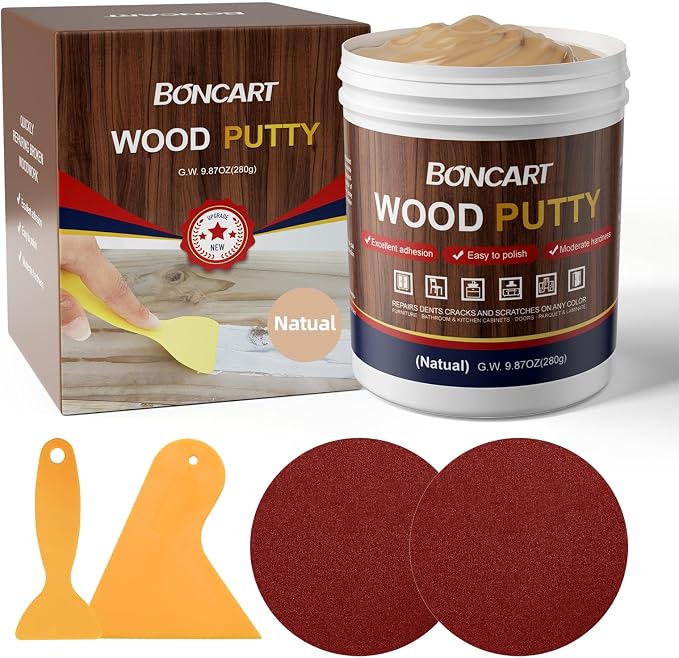 Boncart Wood Filler, Wood Putty, Wood Filler Paintable, Wood Repair Putty by BONCART