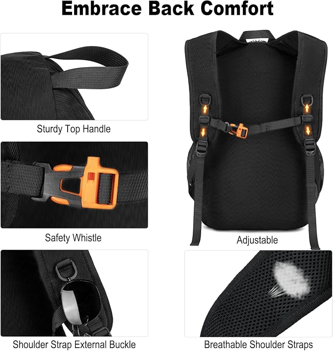 Nerlion Lightweight Foldable 35L Hiking Backpack Travel Backpack - Image 4
