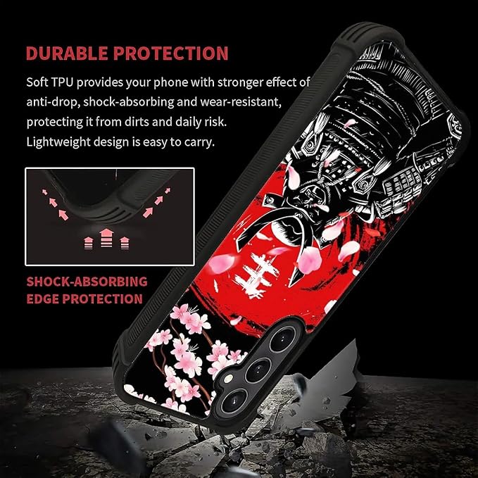 for Samsung Galaxy S23 FE Case, Sakura Japanese Samurai Pattern Graphic Design - Image 4
