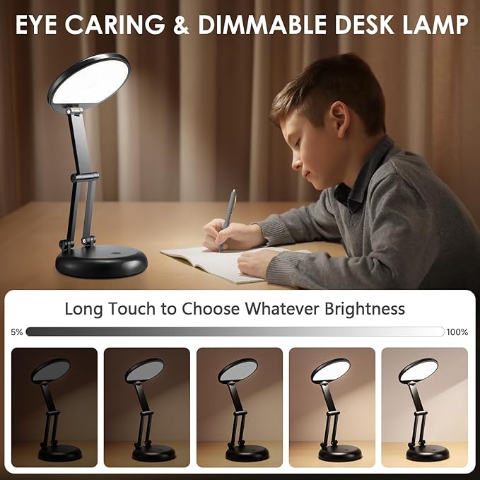 Desk Lamps for Home Office Rechargeable 3600mAh, Foldable+Portable Cordless - Image 3