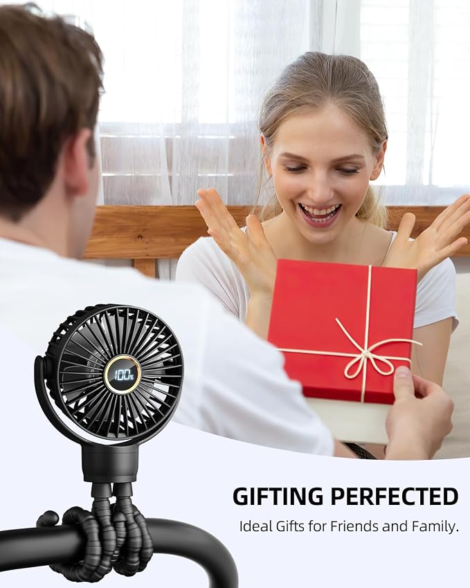 Portable Stroller Mini Fan, Small Rechargeable Personal Fan, Baby Travel - Image 7