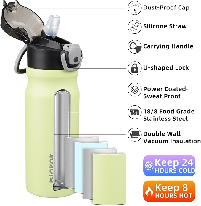BJPKPK Insulated Water Bottle 18oz Stainless Steel Water Bottles - Image 2
