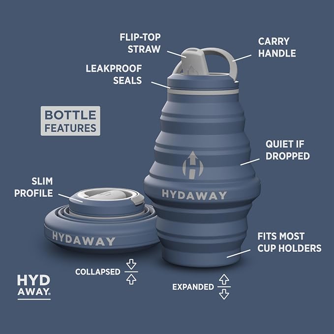 HYDAWAY 17oz Travel Collapsible Water Bottle - Image 5