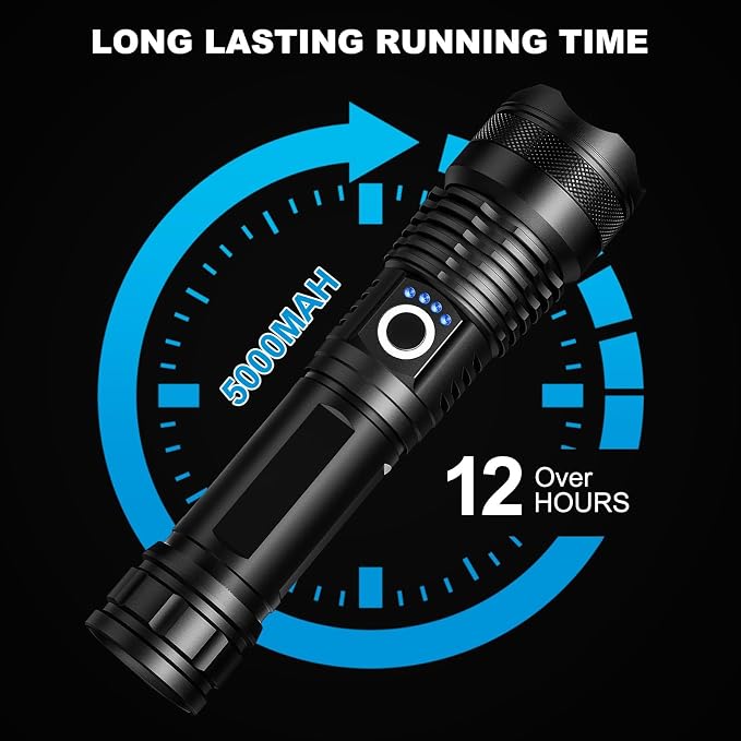 3 Pack Rechargeable LED Flashlights High Lumens, 000LM Super Bright Flashlight - Image 3
