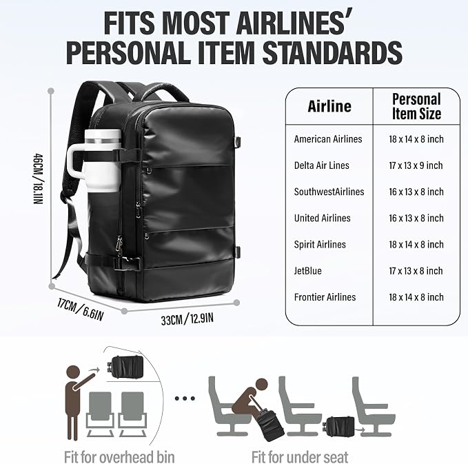 Vacuum Backpack Travel with Pump, Water Resistant Airbag Travel Backpack - Image 6