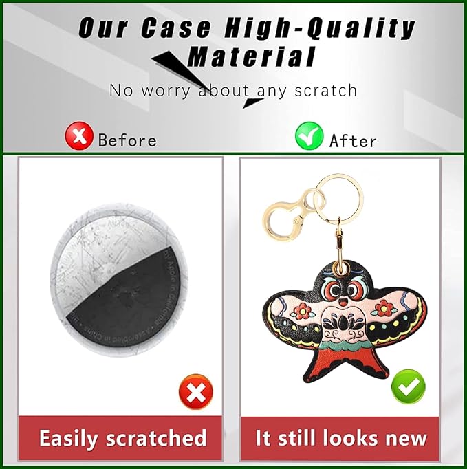 BORKUANA Leather Keychain Holder Case Compatible - Image 3