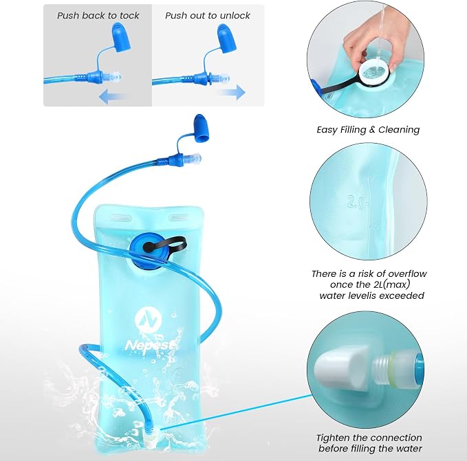 Nepest Hydration Pack Backpack for Women & Men, Lightweight Water Backpack - Image 6