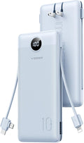 VEGER AC Wall Plug Portable Charger, 10000mah Slim Portable Charger Built in by VEGER