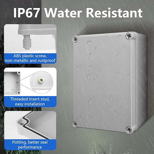 LeMotech Junction Box IP67 Waterproof Dustproof Electrical Box Project Box DIY - Image 7