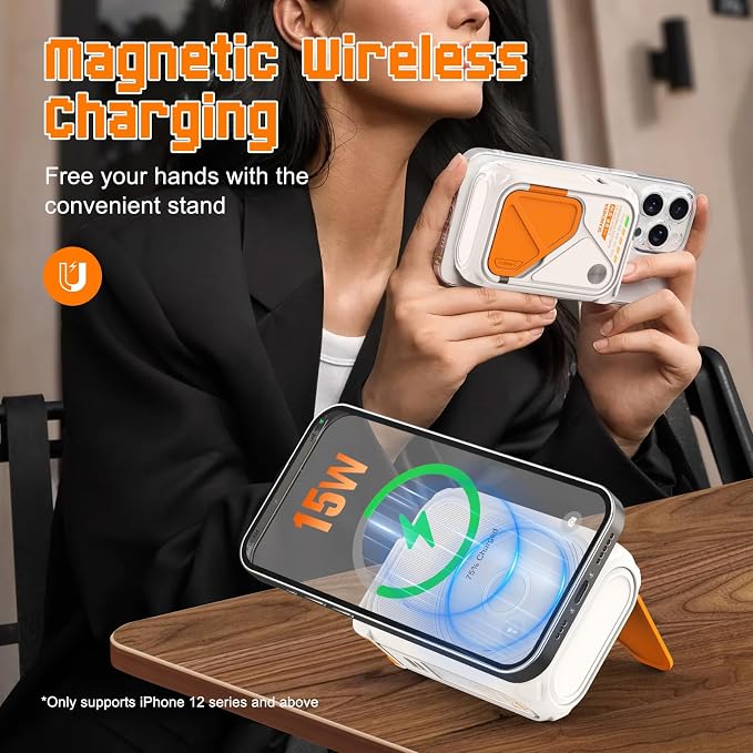 SEANCHEER P05 Portable Charger, Magnetic Power Bank, Small Wireless PowerBank - Image 3