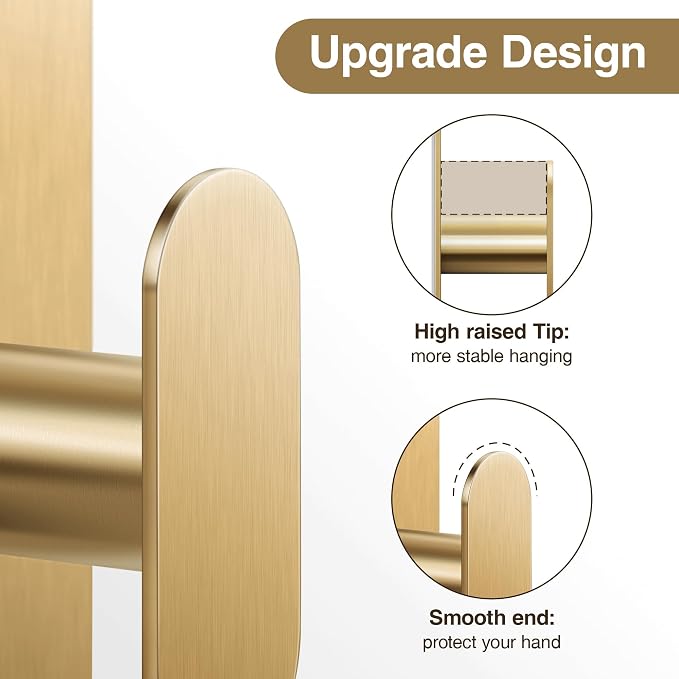 pickpiff Adhesive Towel Hooks for Bathroom: 20LB Extra Strong Wall Hanger for - Image 6