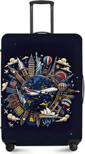 ANNA QUEEN Travel Globe Airplane Luggage Cover -Stretchable Airplane Suitcase by ANNAQUEEN