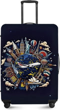 ANNA QUEEN Travel Globe Airplane Luggage Cover -Stretchable Airplane Suitcase by ANNAQUEEN