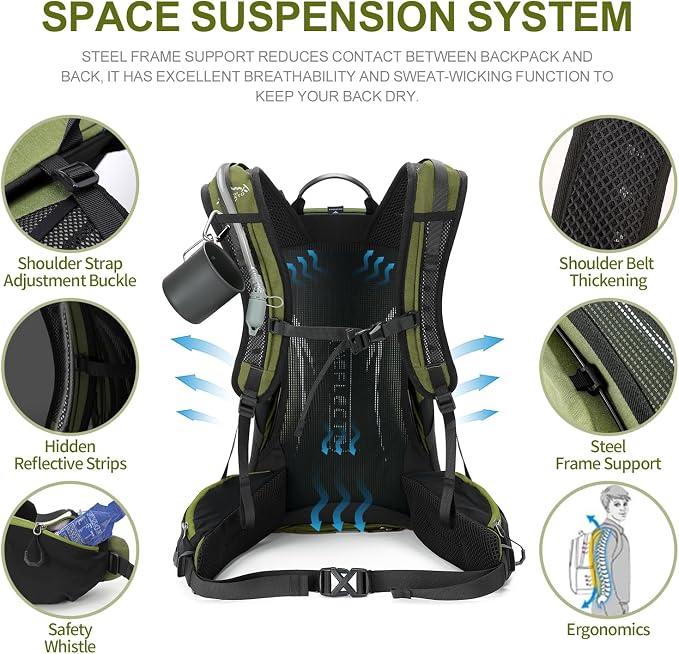 IX INOXTO Hiking Backpack, 26L/40L Waterproof Hiking Daypack - Image 4