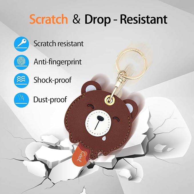 Leather Keychain Case Holder Compatible - Image 3