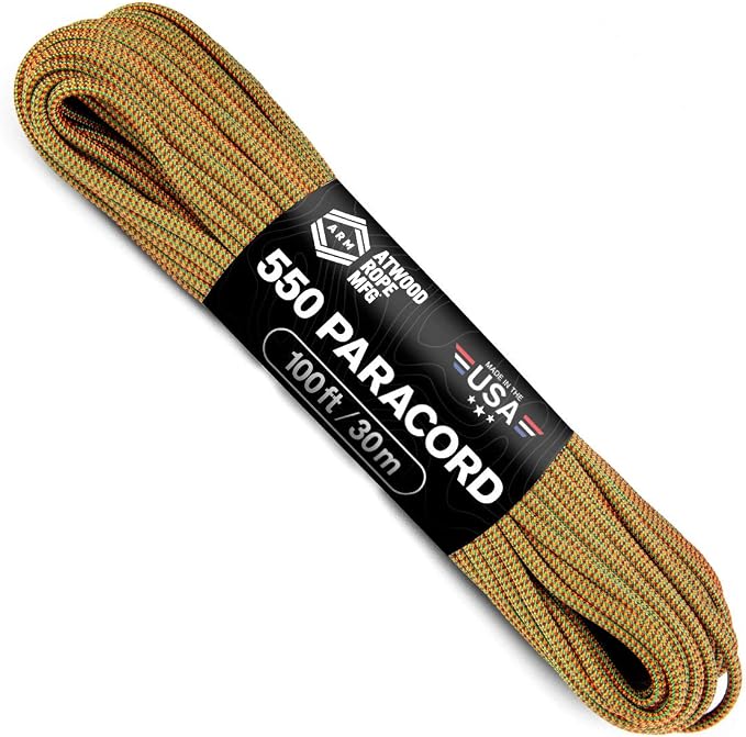 Atwood Rope MFG Color Changing 550 Paracord 100 Feet 7-Strand Core Nylon by AtwoodRopeMFG