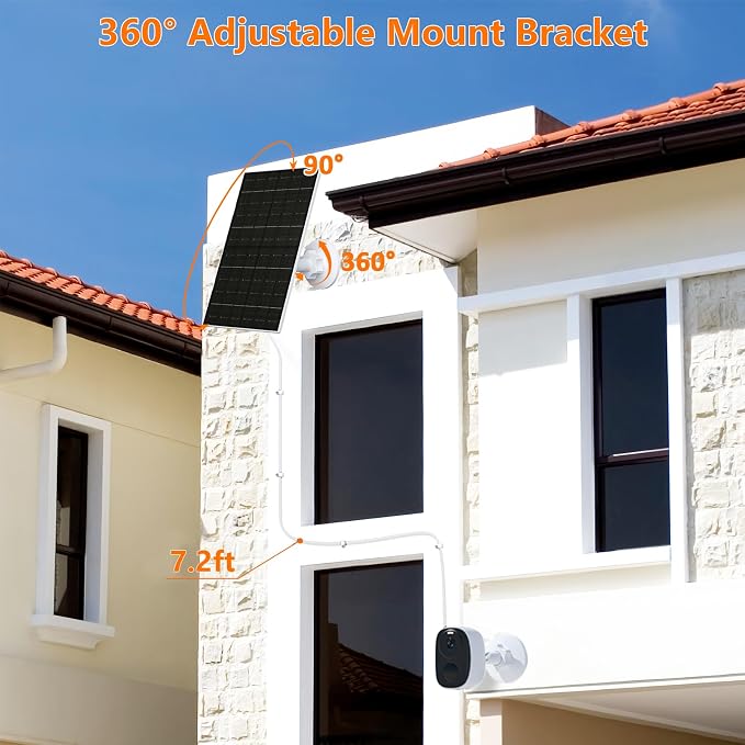Zivif 7W Solar Panel for Security Camera, 5V USB C Solar Panel Charger - Image 4