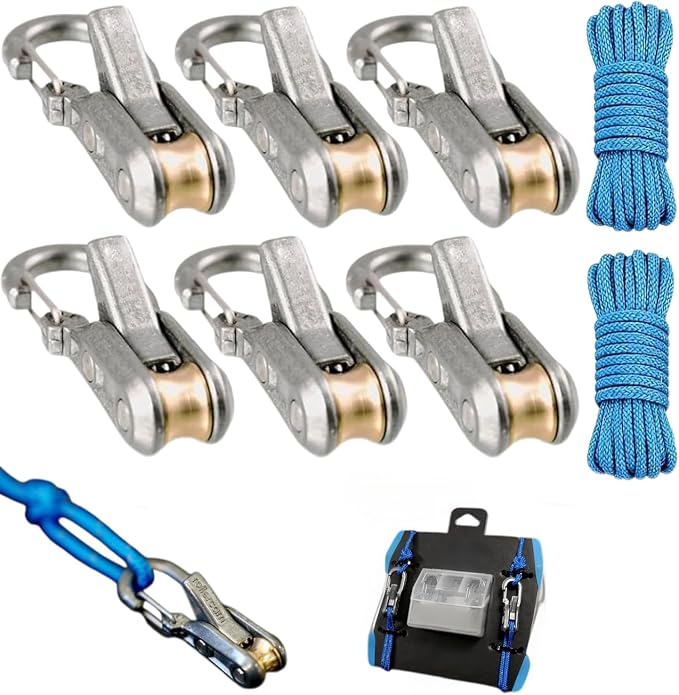 6-Pack Rope Tensioner Paracord Adjusters, Rope Tightening Tool, Knot-Free by Unknown