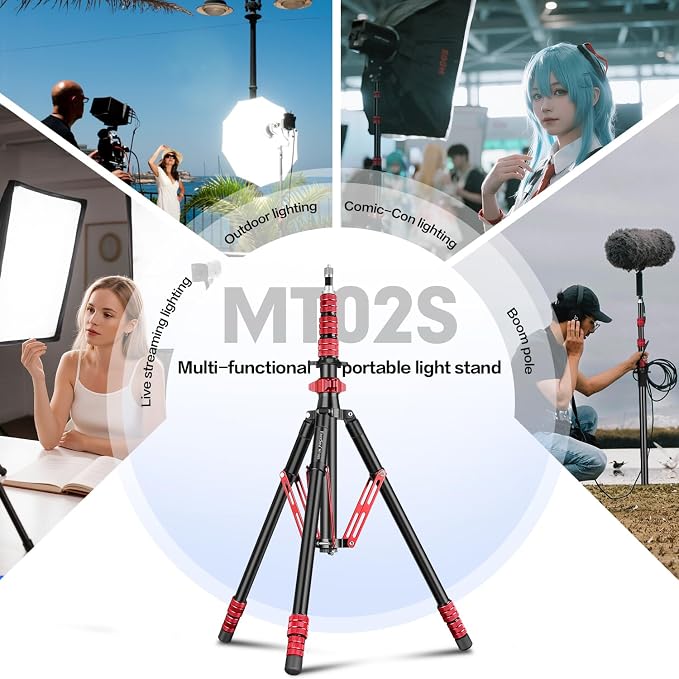 FreeSea Light Stand with Storage Bag, 87.4 inch/2.22m Aluminium Photography - Image 9
