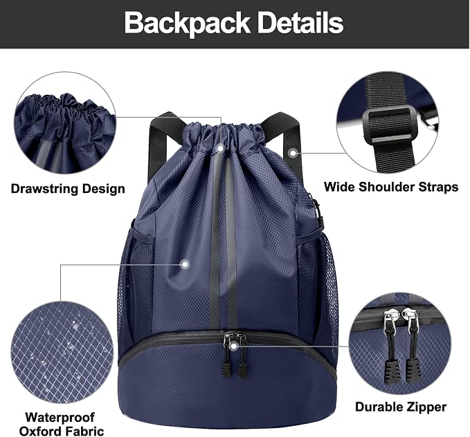 Hoedia Sports Drawstring Backpack - Image 8