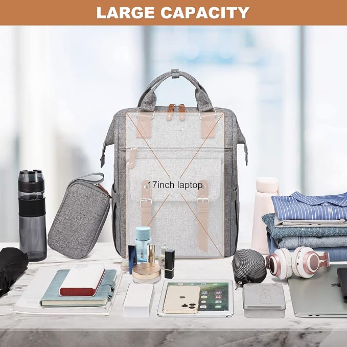 LOVEVOOK Laptop Backpack for Women Work Travel Commuter Teacher Backpack - Image 8