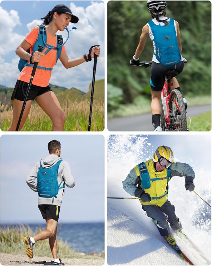 Hydration Backpack with 2L Water Bladder, Hiking Water Backpack - Image 8