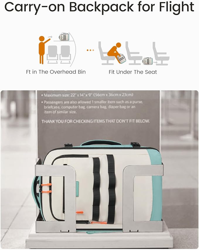 LOVEVOOK 50L Travel Backpack for Women & Men, TSA Approved Carry On Backpack - Image 3