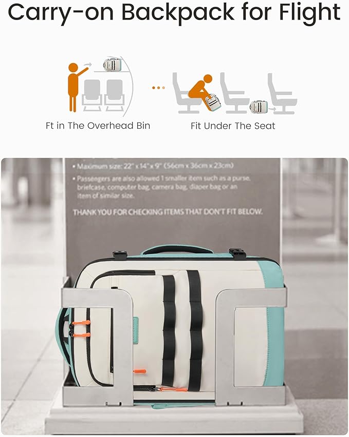 LOVEVOOK 40L Travel Backpack for Women & Men, TSA Approved Carry On Backpack - Image 3