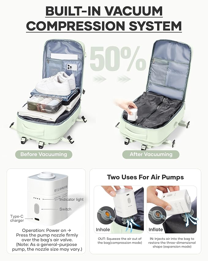 coofay Vacuum Backpack Travel - Image 2