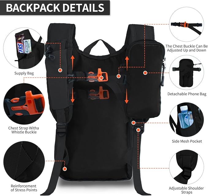 Hiking Backpack 10L/15L Small Daypack Lightweight Packable Travel Foldable - Image 5